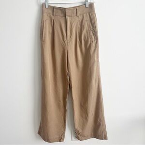Everlane Wide Leg Tailored Pants Tan 2 (short)
